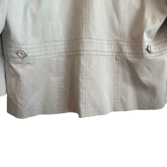 Talbots Women Petite Jacket Long Sleeve‎ Stretch Cream Classic Career Blazer - Picture 5 of 12